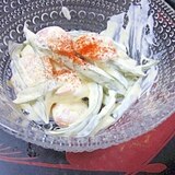 オツな小鉢☆　「茎わかめのエビマヨ和え」